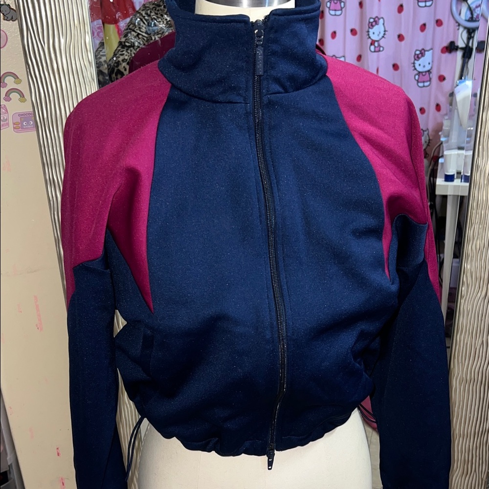 adidas Women's Bomber Jacket in Navy and Pink